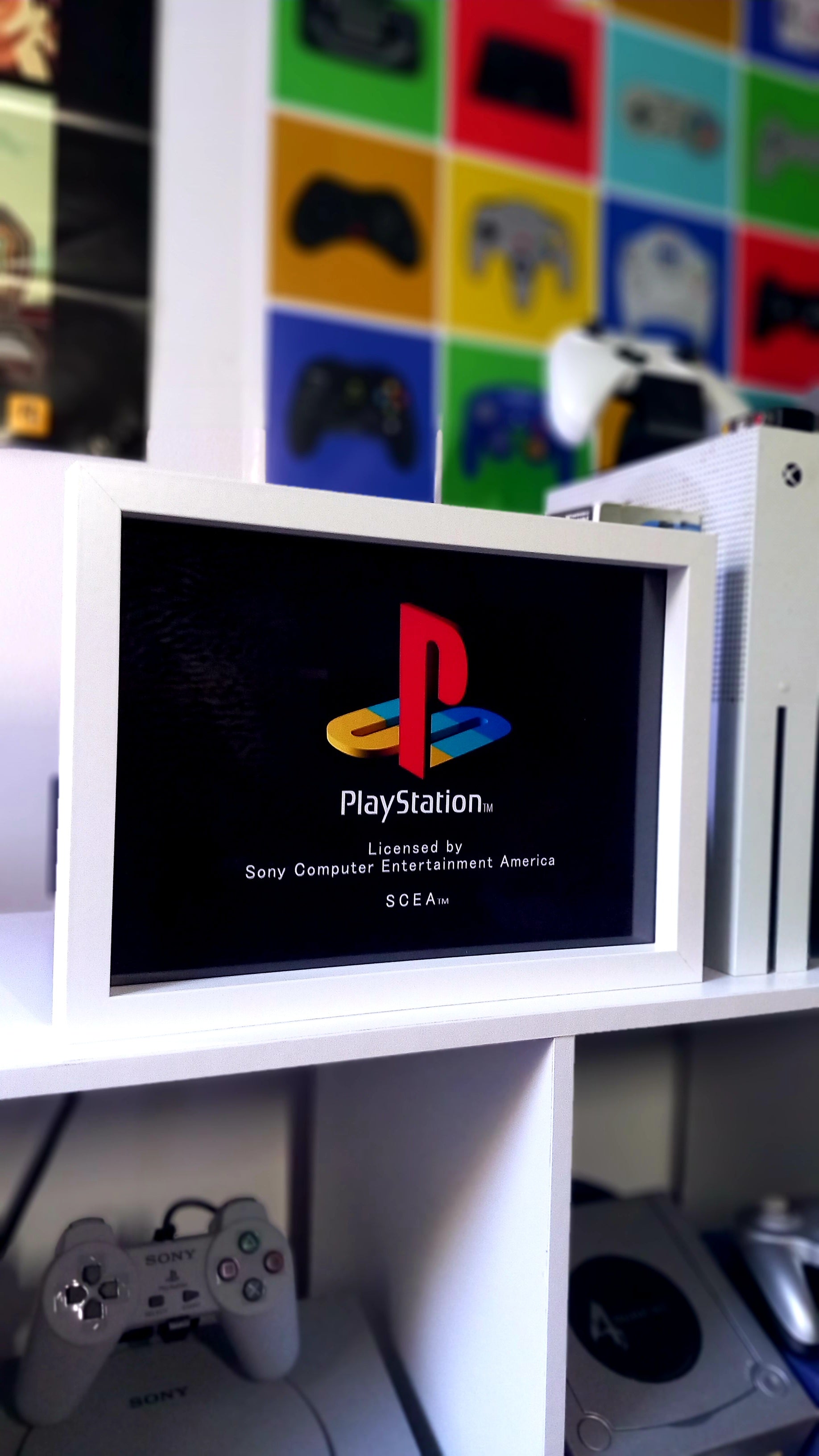 Cadre décoratif écran de démarrage PlayStation logo SCEA Sony Computer Entertainment