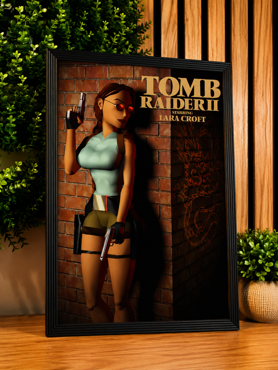 Cadre Affiche Tomb Raider II Lara Croft