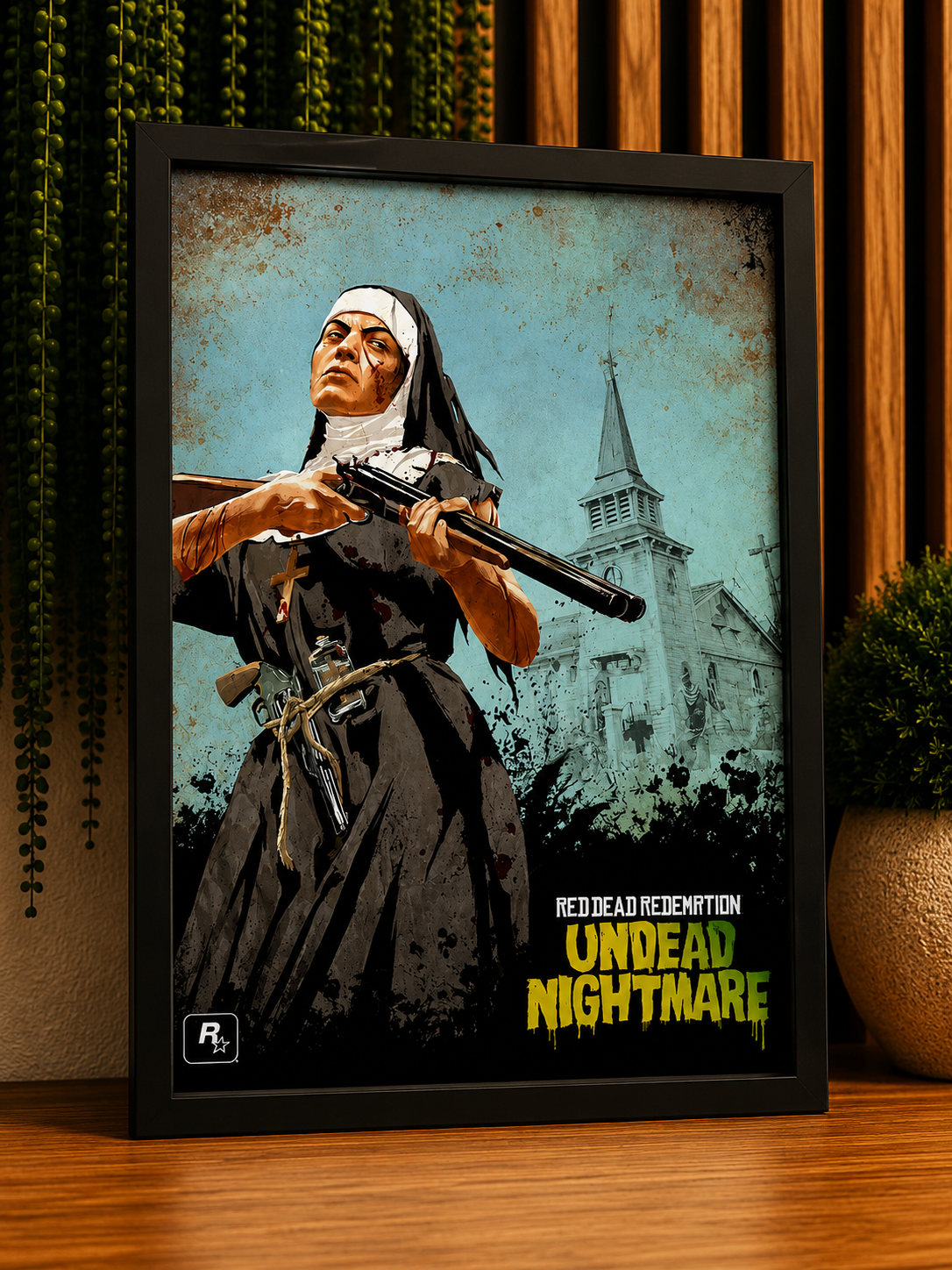 Cadre Affiche Red Dead Redemption Undead Nightmare nonne armée Rockstar