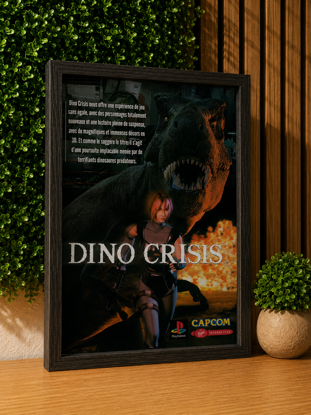 Cadre Affiche Dino Crisis Regina T-Rex Capcom PlayStation